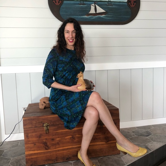 VTG 60’s Day Dress in Mod Scottish Plaid Size m-l - Picture 2 of 13